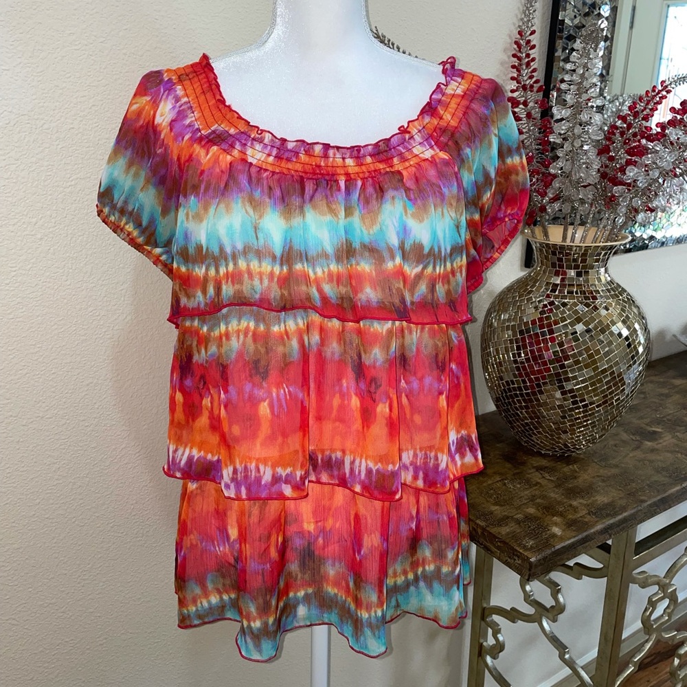 NY Collection colorful summer top